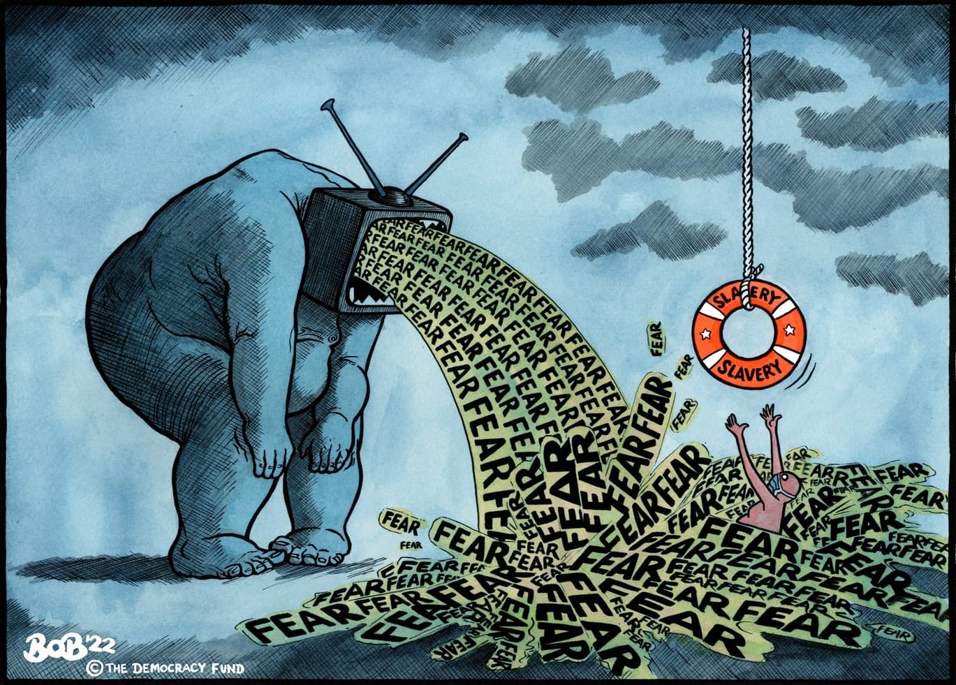 Angst-Fear-Angstmacherei-Furcht-Massenmedien-Panikmache-Panikverbreitung-Massenangst-Massenpanik-Assimilationsdruck-Kritisches-Netzwerk-Aengste-Maskenpsychose-Bob-Moran