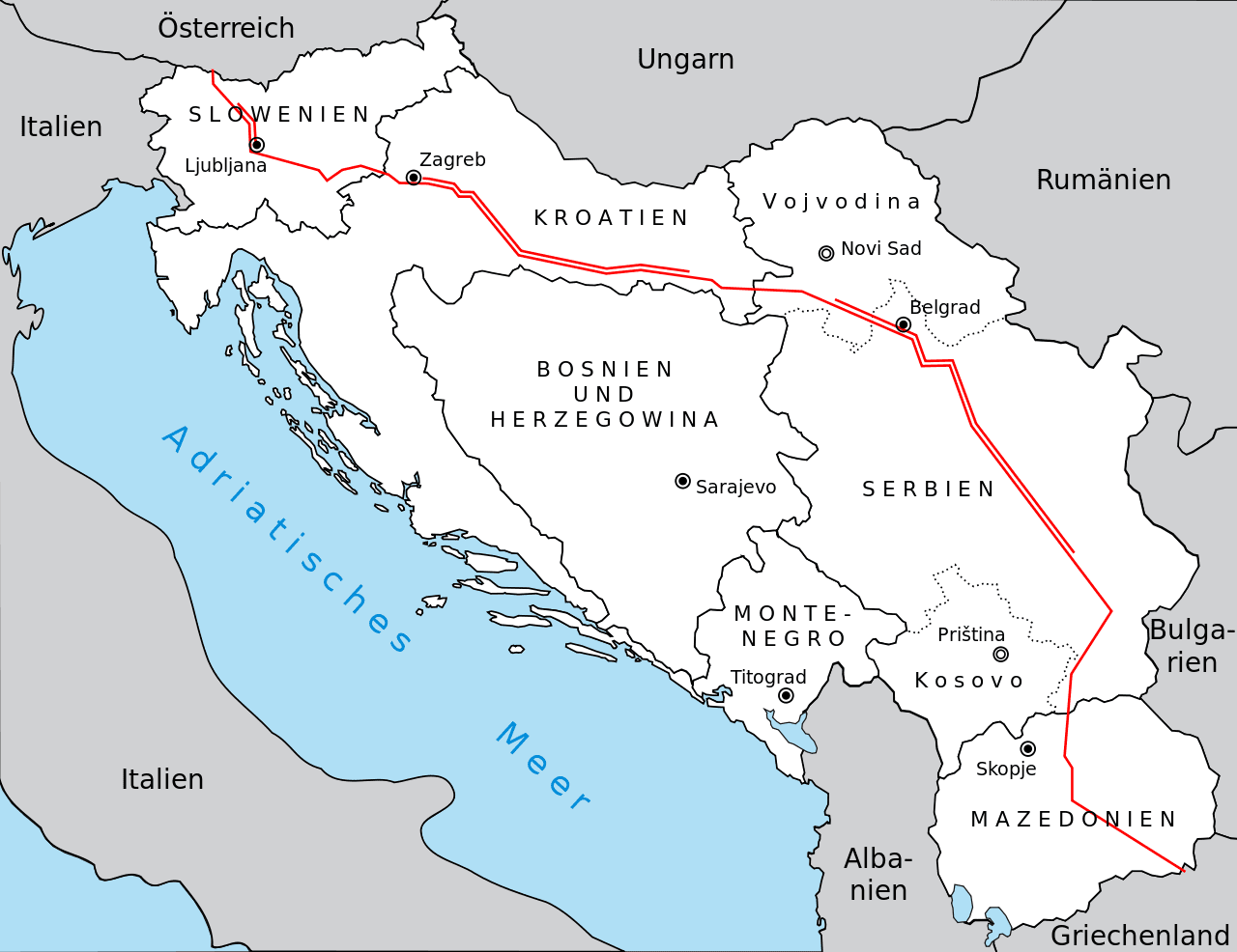 Autoput_Bratstvo_i_jedinstvo_Gastarbeiterroute_Transitstrecke_Jugoslawien_Zagreb_Belgrad_Ljubljana_Kroatien_Serbien_Mazedonien_Slowenien_Nordmazedonien_Kritisches-Netzwerk