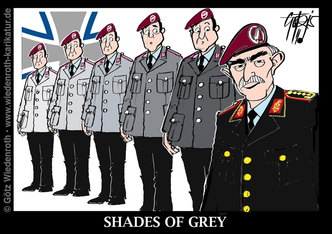 Bundeswehr_Dienstanzug_Grautoene_Shades_of_Grey_Kadavergehorsam_Kanonenfutter_Kriegsfaehigkeit_Kriegstuechtigkeit_Kriegsvorbereitung_Ruestungsausgaben_Sonderschulden_Kritisches-Netzwerk