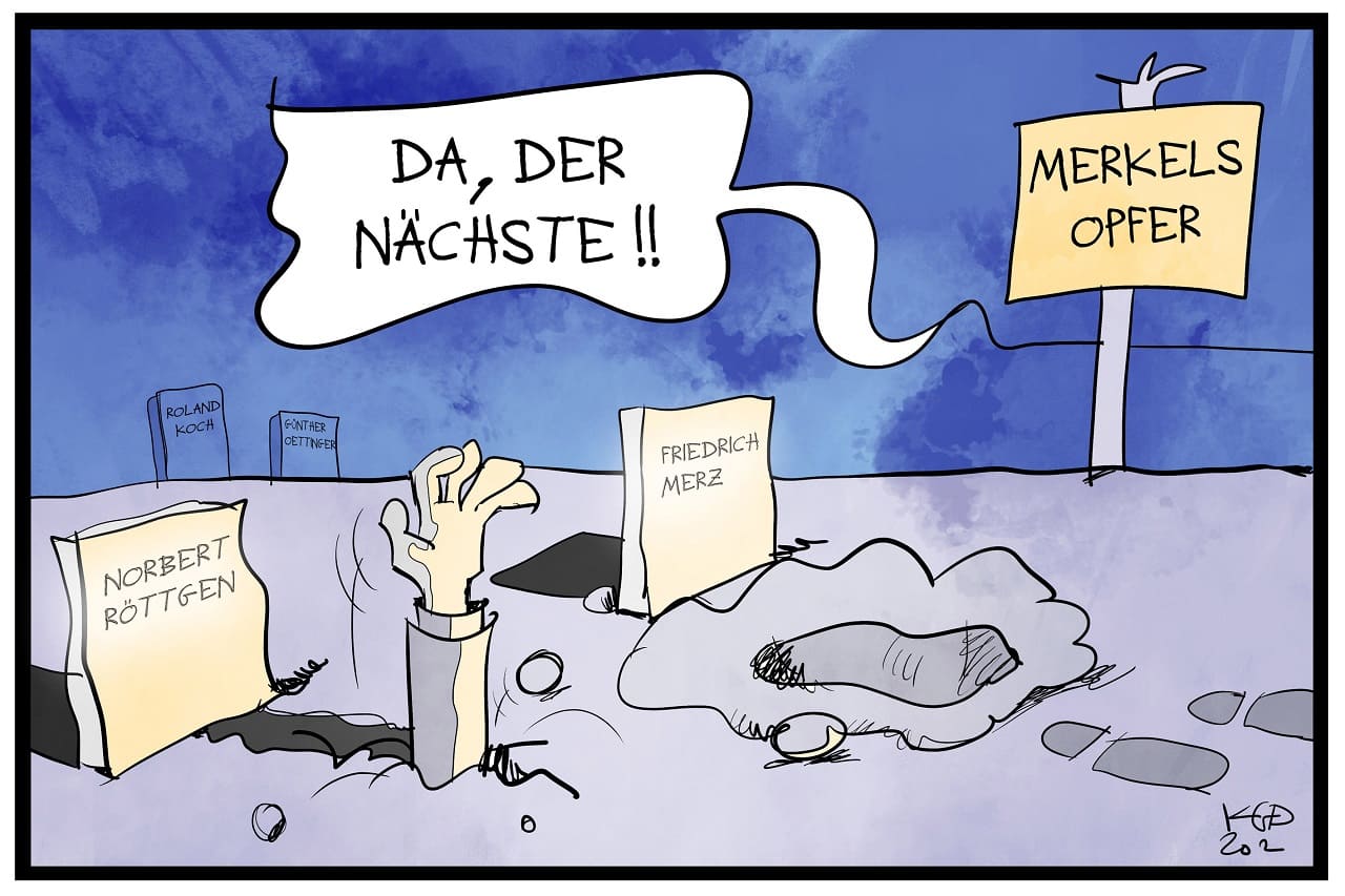 CDU-Vorsitz-Norbert-Roettgen-Friedrich-Merz-Merkels-Opfer-Guenther-Oettinger-Roland-Koch-Merkel-Machtverschiebung-Kritisches-Netzwerk-Postengeschacher-Volkspartei-Politclowns
