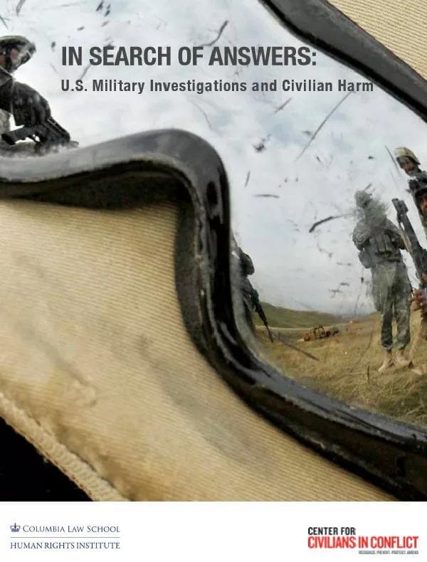 CIVIC-COLUMBIA-HRI-In-Search-of-Answers-US-Military-Investigations-and-Civilian-Harm-Kritisches-Netzwerk-Drohnen-Kampfdronen-war-crimes-Kollateralschaden-Kill-List