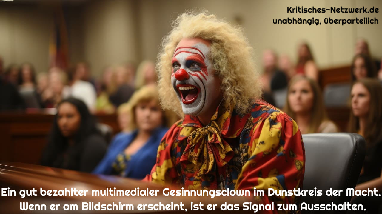 Clown_Politclown_bezahlter_multimedialer_Gesinnungsclown_Gassenhauer_Politberater_Politikberater_Politikberatung_Politikzirkus_Politzirkus_Spindoctor_Stimmungsmacher_Kritisches-Netzwerk