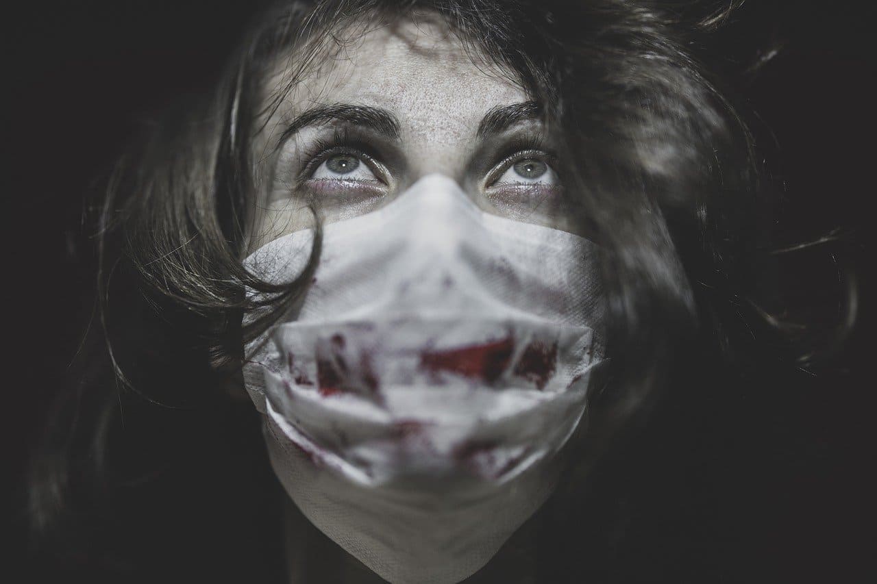 Depression-Dystopie-Maskengesellschaft-Maskenpsychose-Psychose-Maskenpflicht-Coronapsychose-Kritisches-Netzwerk-Angststoerung-Angstsymptome-maskierte-Exponate-Wahnsinn