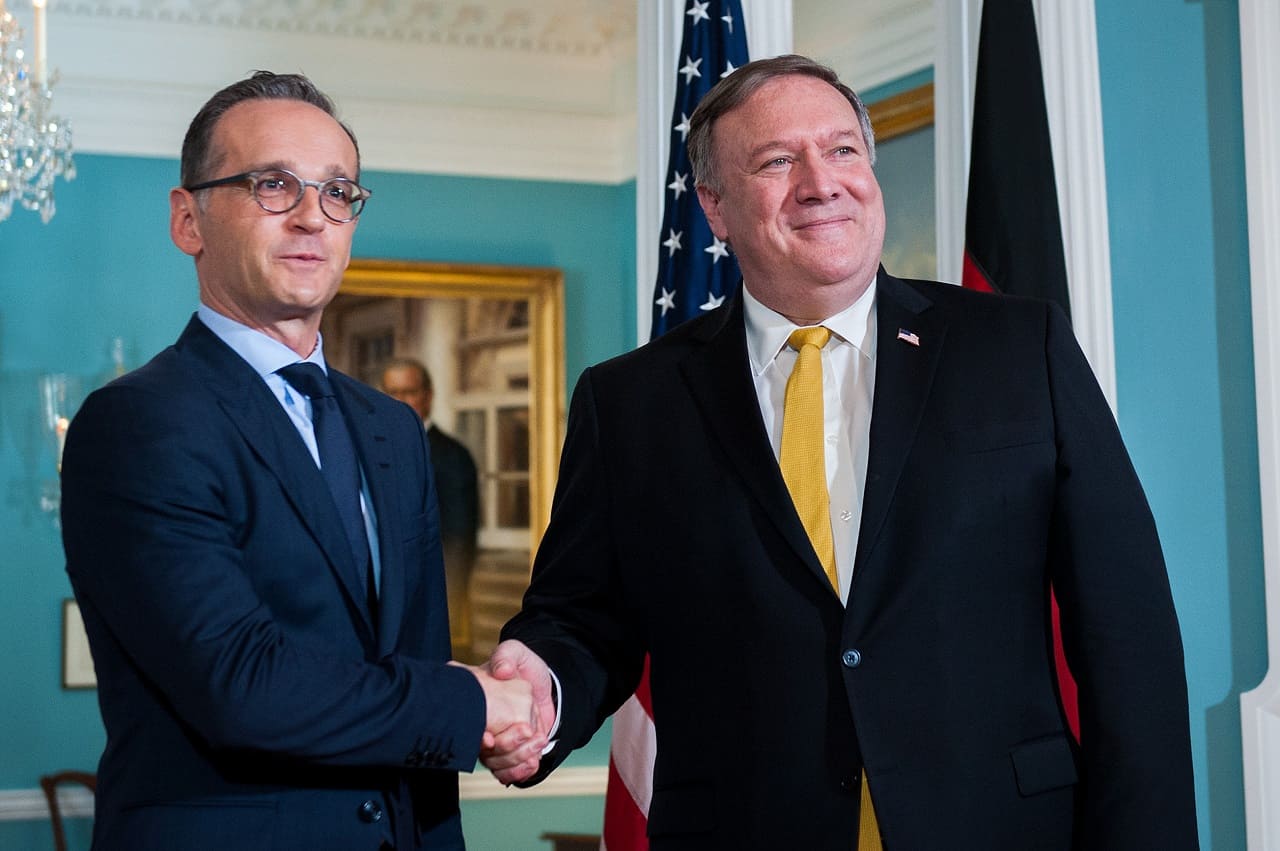 Heiko-Maas-Mike-Pompeo-US-Secretary-German-Foreign-Minister-Ninian-Reid-Perth-Kritisches-Netzwerk-Buendnispartner-westliche-Wertegemeinschaft-Politclown-Politkasper