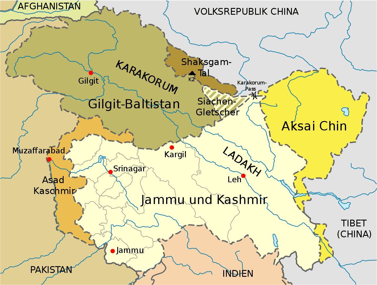 Jammu-Kashmir-Kaschmir-Srinagar-Asad-Gilgit-Baltistan-Shaksgam-Tal-Indien-Pakistan-China-Kritisches-Netzwerk-Pakistani-territory-Kargil-Sonderstatus-Autonomierechte