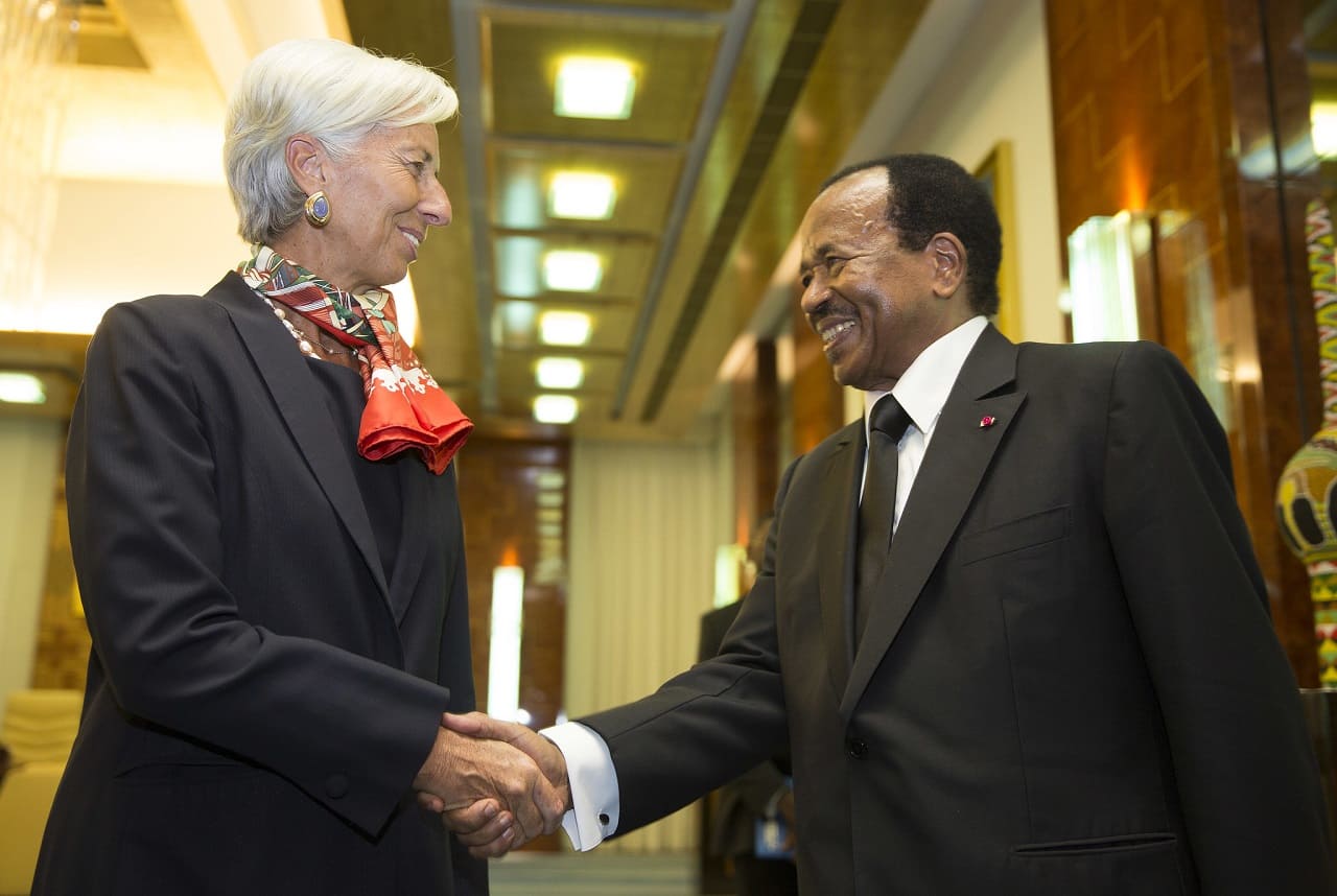 Kamerun-Paul-Biya-IWF-Christine-Lagarde-Cameroon-Zentralafrika-Ausbeutung-Auspluenderungspolitik-International-Monetary-Fund-Kritisches-Netzwerk-Korruption