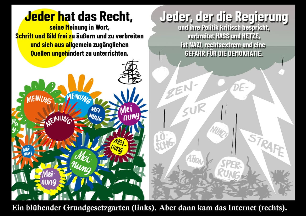 Meinungsfreiheit_Artikel_5_Grundgesetz_Demokratieverhinderung_Hass_Hetze_Kriminalisierung_Rechtsverortung_Zensur_Parteigeheimdienst_Delegitimierung_Kritisches-Netzwerk