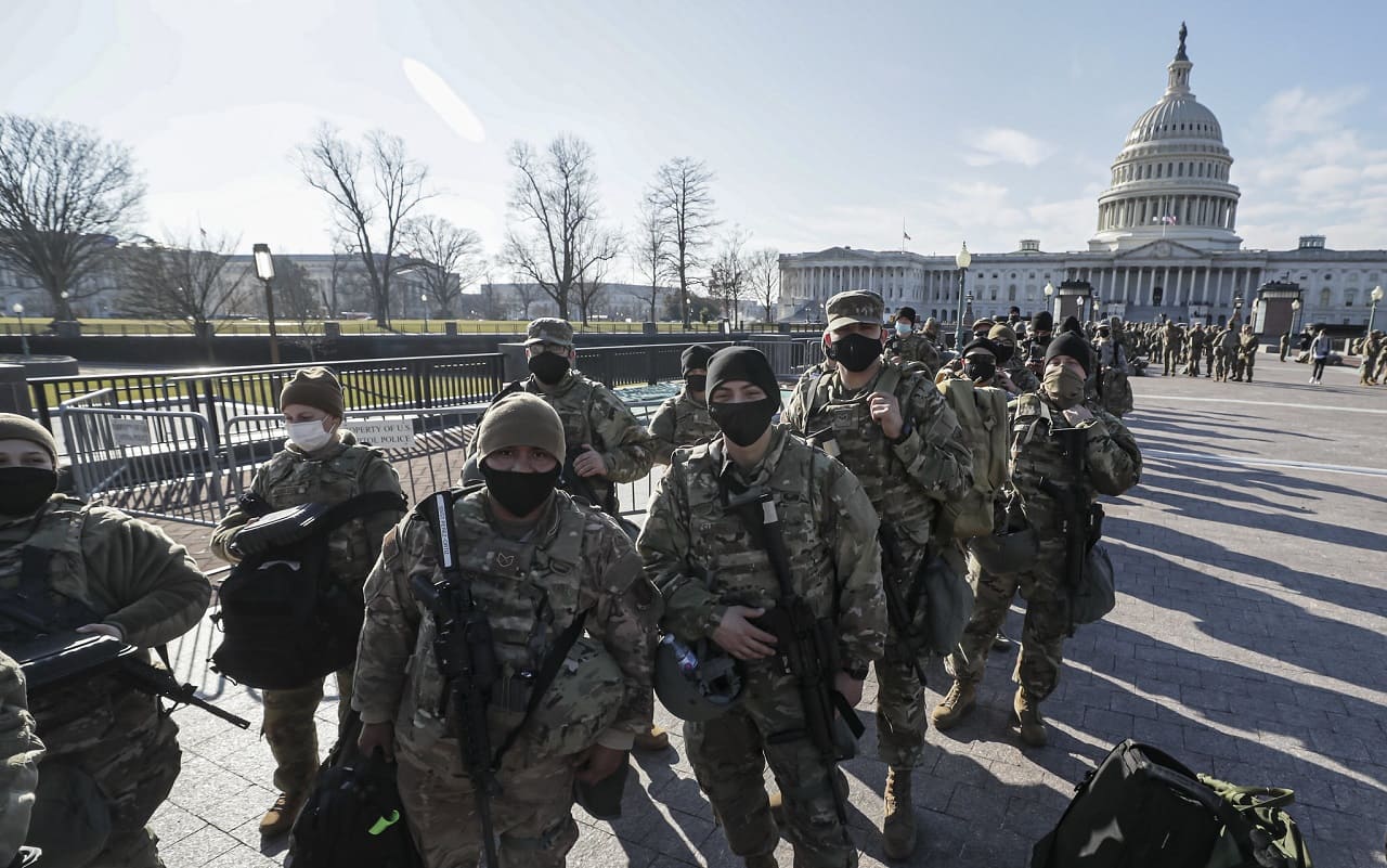 National-Guard-Soldiers-Presidential-Inauguration-Brigade-Support-Battalion-Infantry-Brigade-Combat-Team-Washington-Kritisches-Netzwerk-Joe-Biden-Nationalgardisten