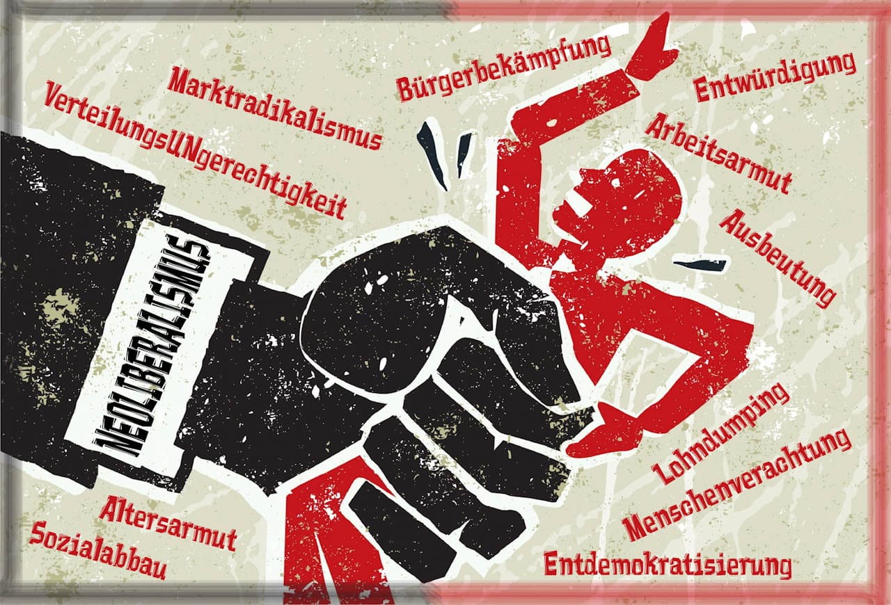 Neoliberalismus-Buergerbekaempfung-Ausbeutung-Prekariat-Sozialabbau-Arbeitsmarktflexibilisierung-Marktradikalismus-Kritisches-Netzwerk-Nutzmenschhaltung-neoliberalism-exploitation