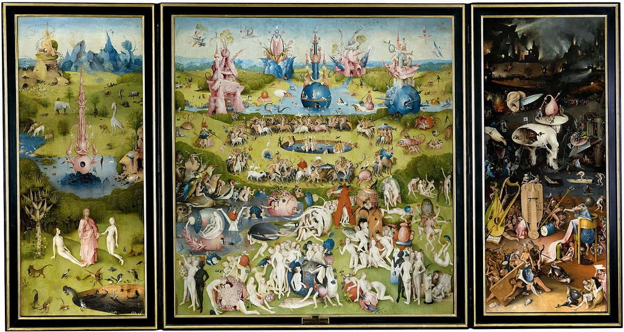 Oelgemaelde-von-Hieronymus-Bosch-Jheronimus-Garten-Lueste-Eden-Paradies-Hoelle-Museo-del-Prado-Madrid-Kritisches-Netzwerk-Utopie-Utopia-Lust-Liebe-Erich-Ribolits