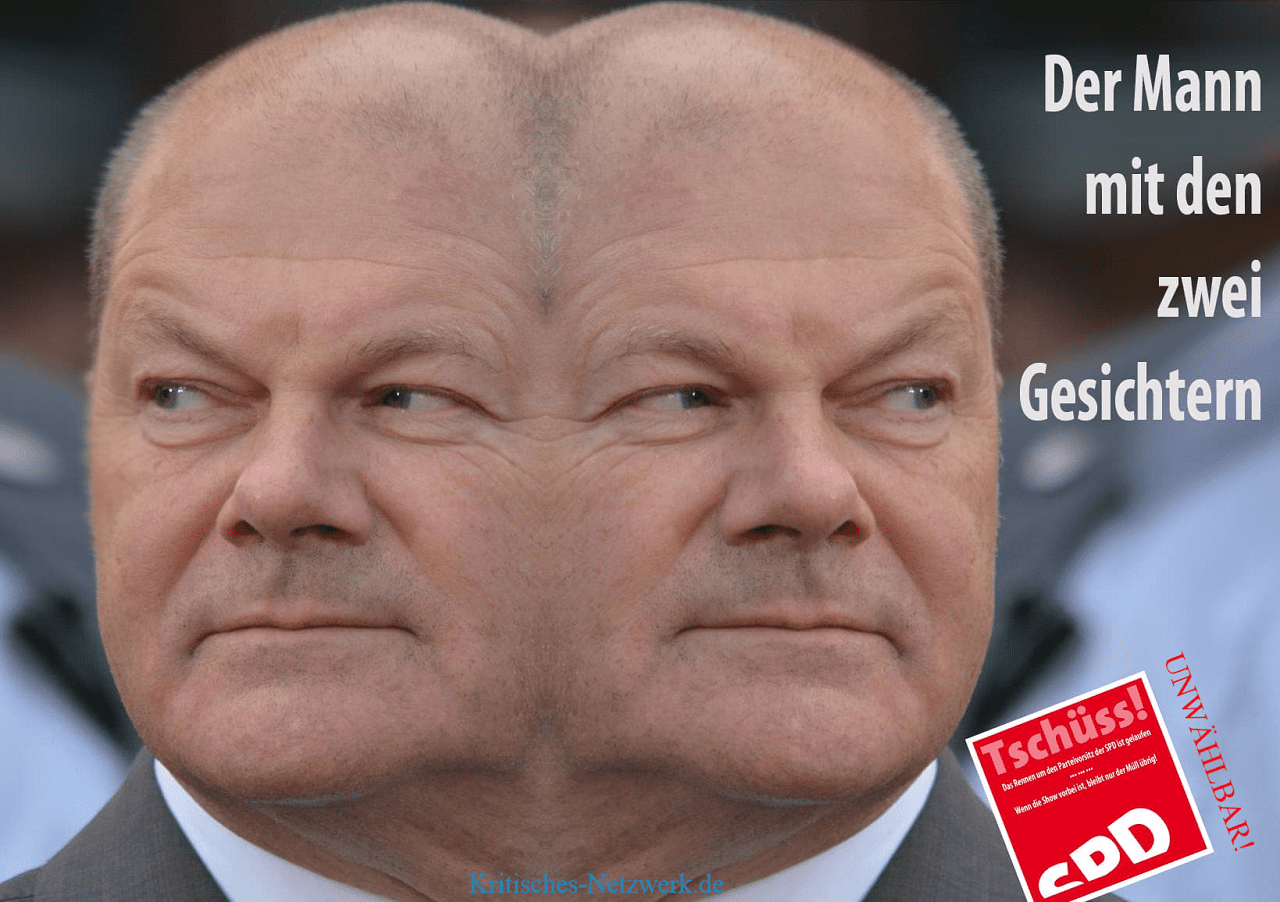 Olaf-Scholz-SPD-Mann-mit-zwei-Gesichter-Wirtschaftslobbyist-Steuerbetrug-Komplizenschaft-Kritisches-Netzwerk-Cum-Ex-CumEx-Wirecard-Finanzaristokratie-Finanzfaschismus