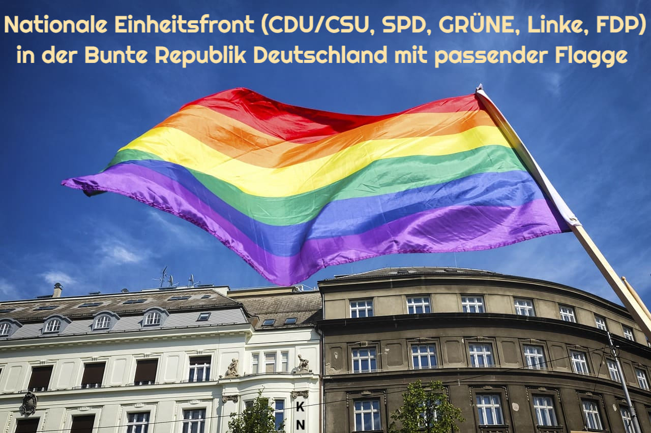 Regenbogenflagge_Regenbogenfahne_Buntkaputtland_Bunte_Republik_Buntland_Buntheitsverfechter_Buntheitswahn_Deutschdummland_Genderschwachsinn_Genderwahn_Geschlechtervielfalt_Kritisches-Netzwerk