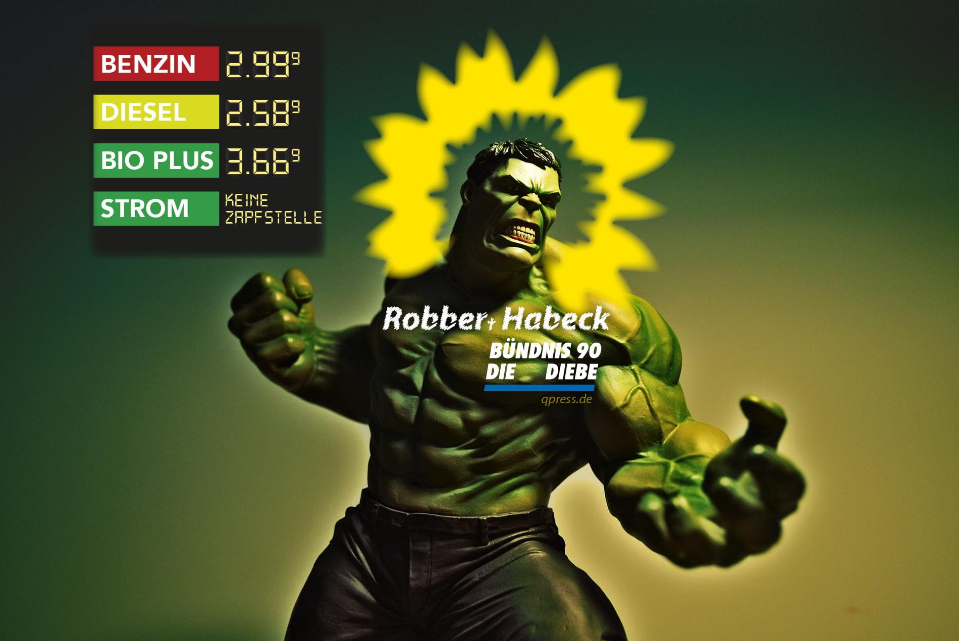 Robert-Habeck-Spritpreise-Benzinpreis-Benzinverteuerung-Stromkosten-Strompreise-CO2-Abgabe-Energiekosten-Hulk-Die-Gruenen-Buendnisgruene-Kritisches-Netzwerk