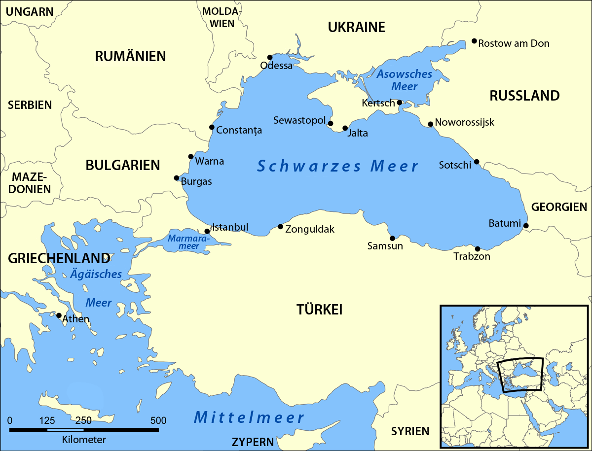 Schwarzes-Meer-Black-Sea-Russland-Russia-Ukraine-Autonome-Republik-Krim-Crimea-Kertsch-Sewastopol-Jalta-Kritisches-Netzwerk-Asowsches-Meer-Simferopol-Russische-Foederation