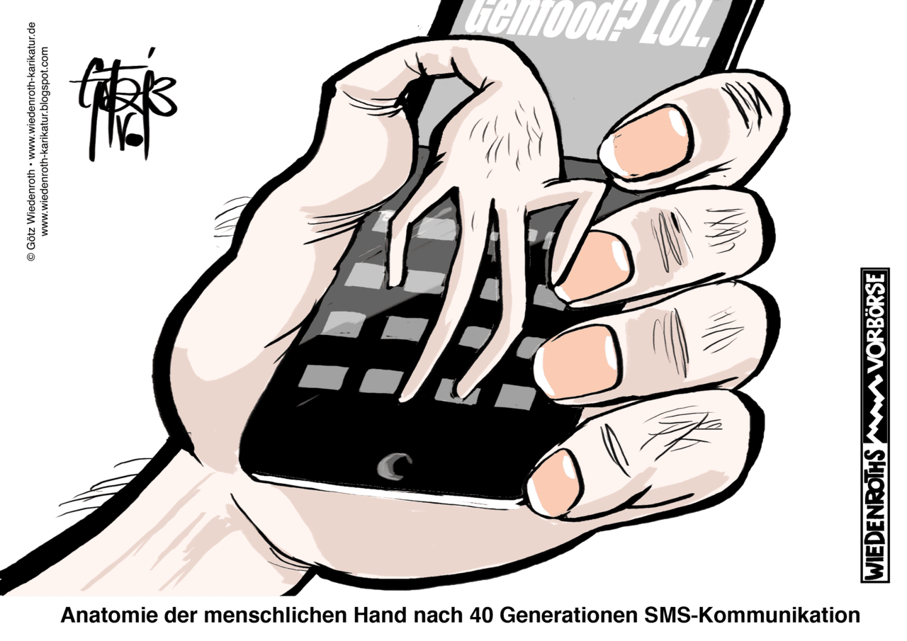 SMARTPHONE_Short_Message_Service_Kurznachrichtendienst_Mobiltelefon_SMS_Kommunikation_verkrueppelte_Hand_Feinmotorik_Smombie_Textnachrichten_Phubbing_Kritisches-Netzwerk